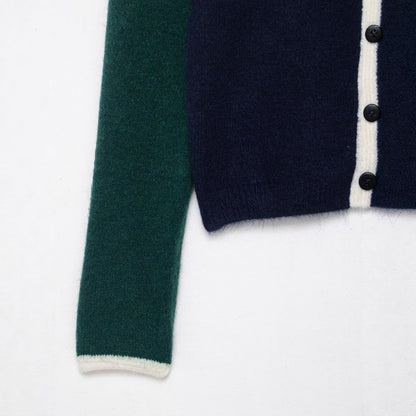Damen Strickjacke Kontrastärmel Eveloria