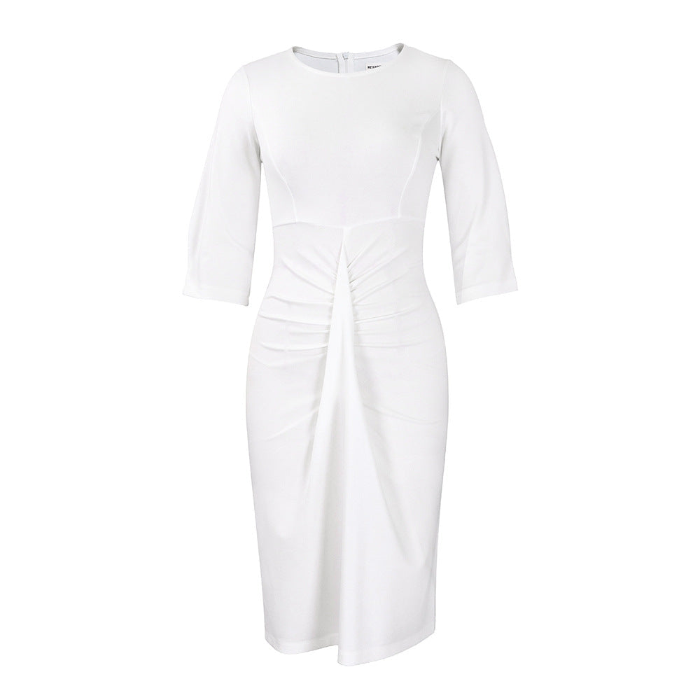 Damen Kleid mit Raffungen Figurbetont Eveloria