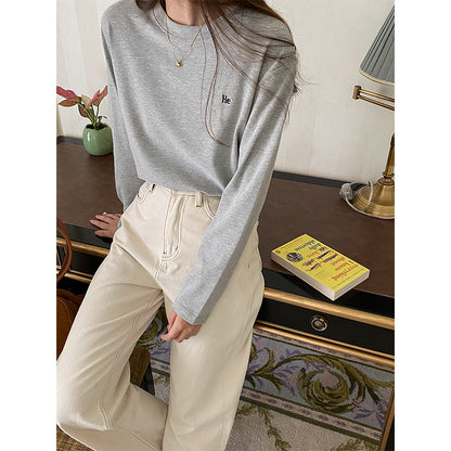 Damen Langarmshirt Lässig Minimalistisch Eveloria - Eveloria