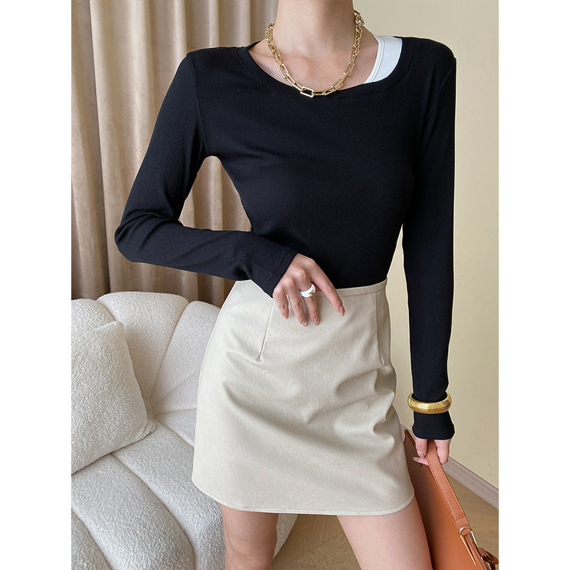 Damen Langarmshirt Moderner Schnitt Eveloria - Eveloria