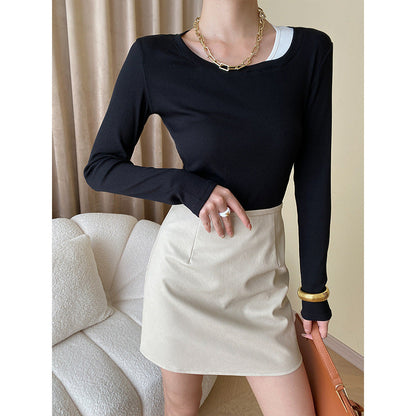 Damen Langarmshirt Moderner Schnitt Eveloria - Eveloria