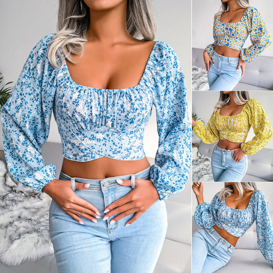 Damen Bluse Blumenmuster Eveloria - Eveloria