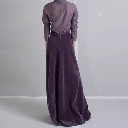 Damen Midirock Velours Eveloria Elegantes Design
