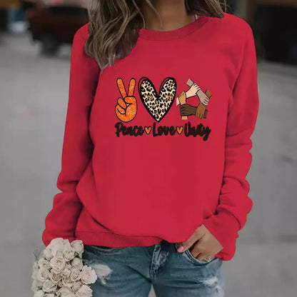 Damen Sweatshirt Peace Love Unity Motiv Eveloria