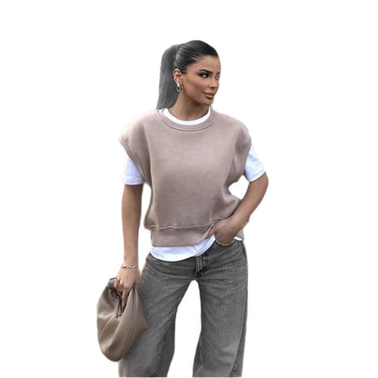Damen Oversized Sweatshirt Breite Ärmel Hoher Bund Eveloria