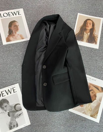 Damen Blazer Eleganter Schnitt Dekorative Knöpfe Eveloria