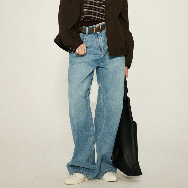 Damen High-Waist Bootcut-Jeans Denim Eveloria
