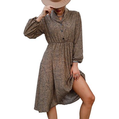 Damen Hemdblusenkleid Leichtes Material Taillengürtel Eveloria
