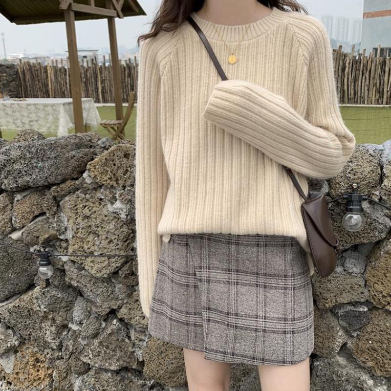 Damen Rippenstrickpullover Eveloria Gemütlich