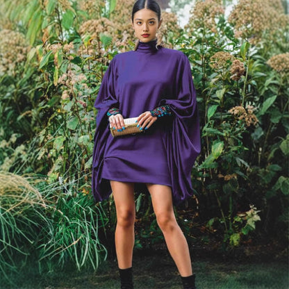 Damen Etuikleid Oversized-Schnitt Dekorative Ärmel