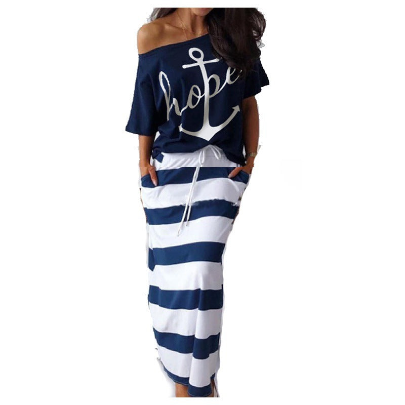 Damen Off-Shoulder Strandoutfit Hüftlang mit Rock Eveloria