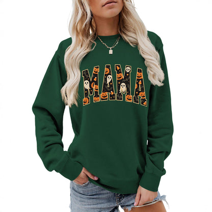 Damen Sweatshirt Halloween-Design Baumwolle Komfort Schnitt