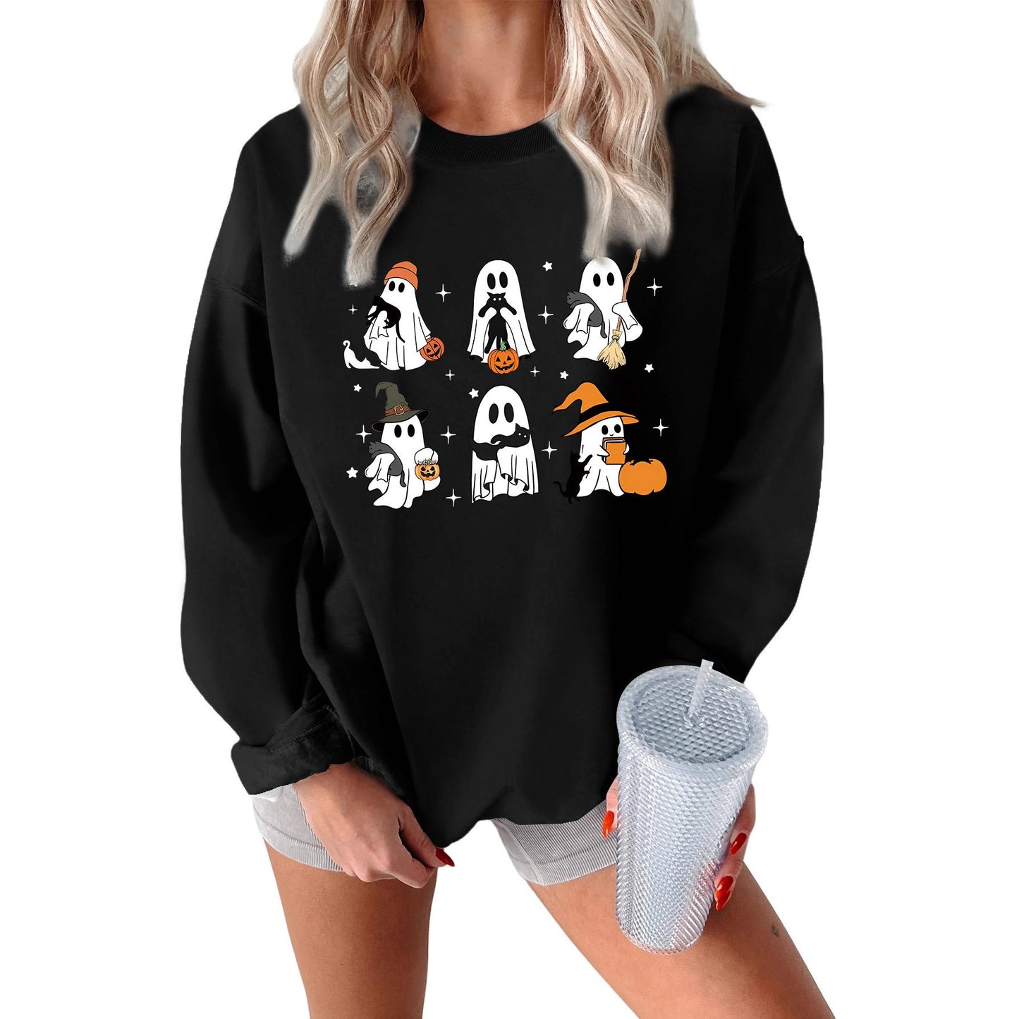 Damen Sweatshirt Grusel Motiv Eveloria