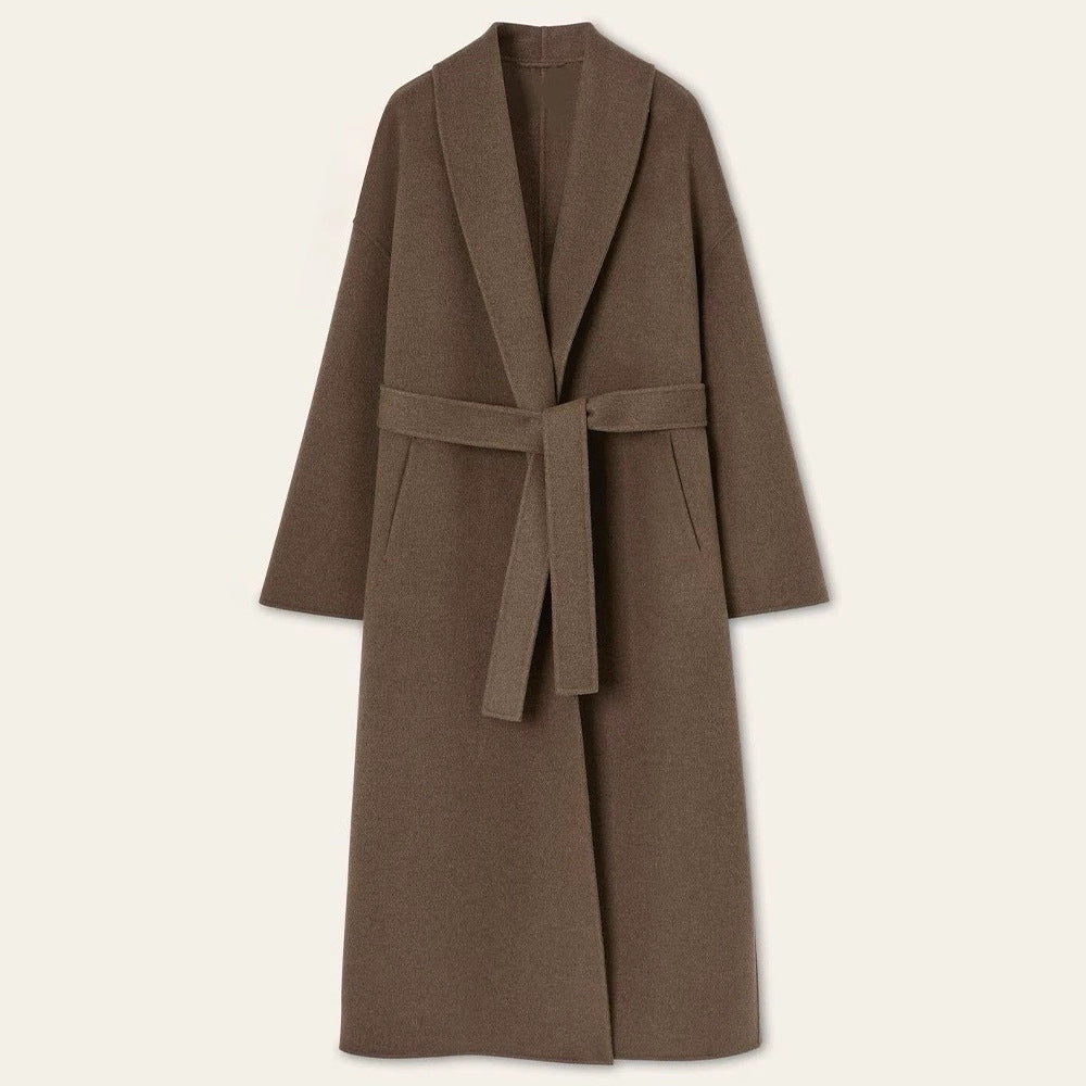 Damen Mantel Weicher Kragen Eveloria