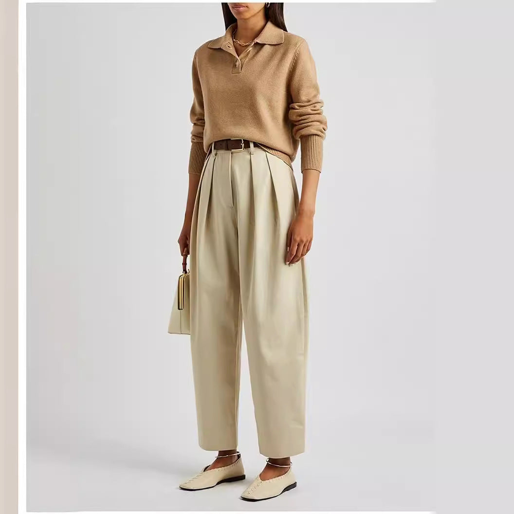Damen Hochbundhose Weit Elegant Eveloria