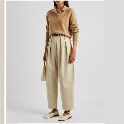 Damen Hochbundhose Weit Elegant Eveloria