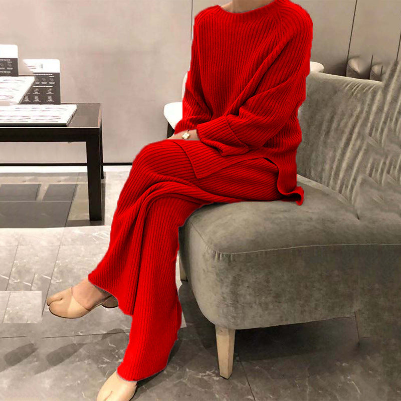 Damen Strickensemble Weit Schnitt Eveloria