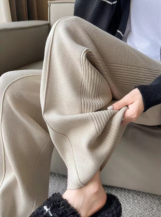 Damen Strickhose Weite Passform Strukturiertes Design Eveloria