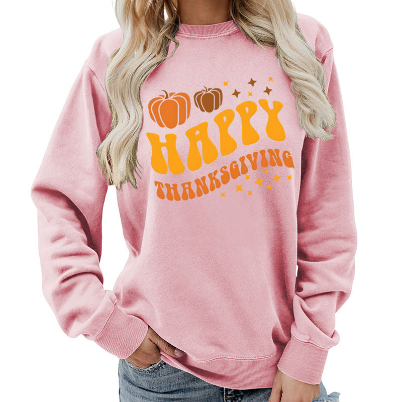 Damen Sweater Pumpkin-Motiv Gemütlich Grün