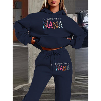 Damen Jogginganzug Bequem Mit Schriftzug Eveloria