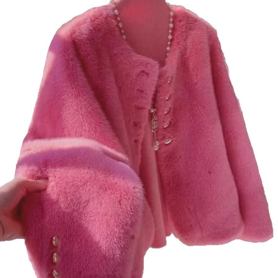 Damen Weiche Jacke mit goldenen Knöpfen