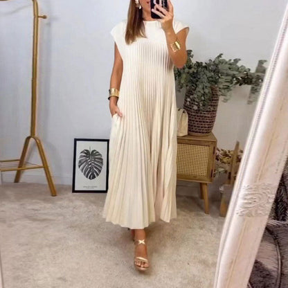 Damen Maxikleid Puffärmel Hochschlitz Eveloria
