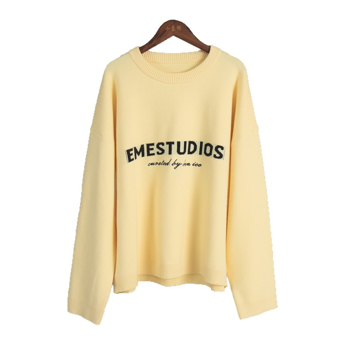 Damen Strickpullover Weicher Strickstoff Beige