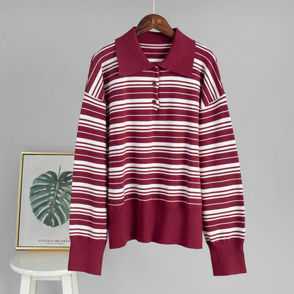 Damen Cardigan Gestreift Lässig Eveloria