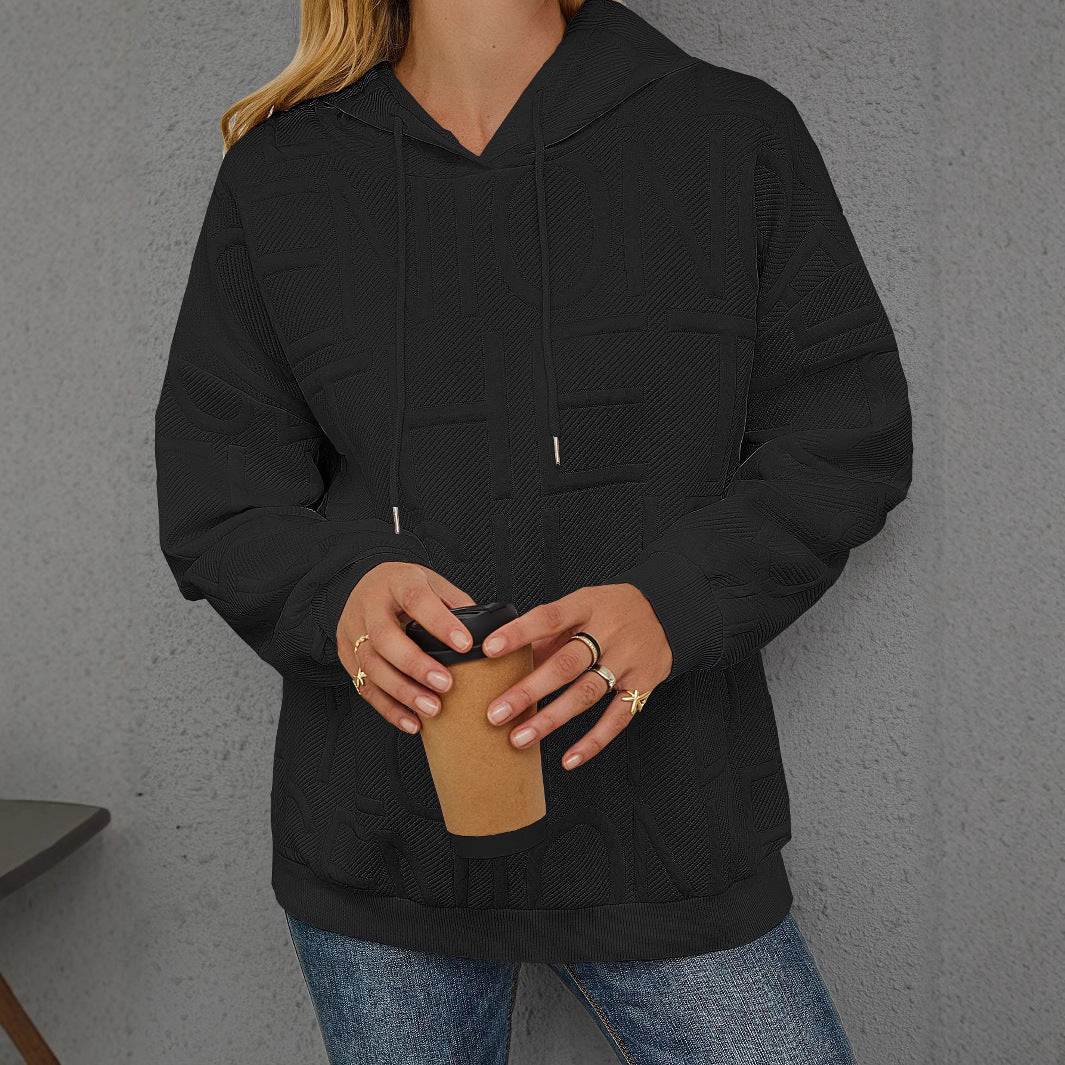 Damen Oversize Kapuzenpullover Strukturiertes Design Eveloria
