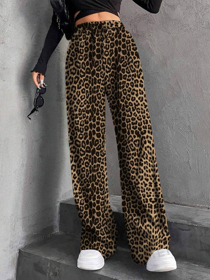 Damen Plissee-Hose Weit mit elastischem Bund und Taschen