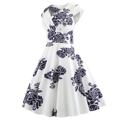 Damen Wickelkleid Floralmuster Schwingrock