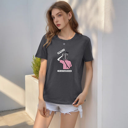 Damen Crop- mit Druck und Knoten-Detail