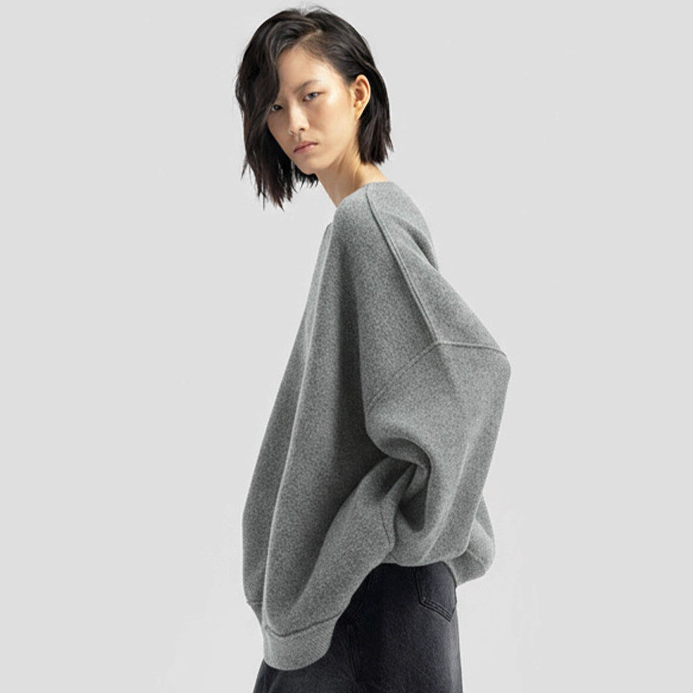Damen Strickpullover Oversized V-Ausschnitt Eveloria