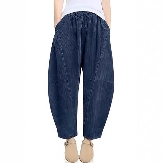 Damen High-Waist Freizeithose mit Kordelzug Eveloria
