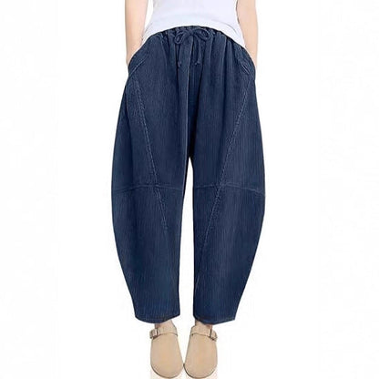 Damen High-Waist Freizeithose mit Kordelzug Eveloria