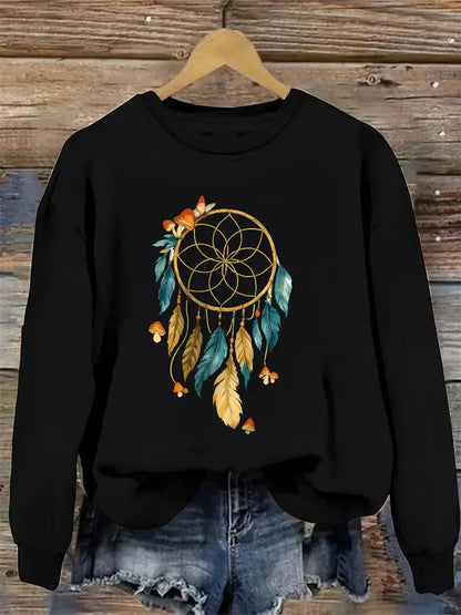 Damen Sweatshirt Traumfänger-Design Eveloria