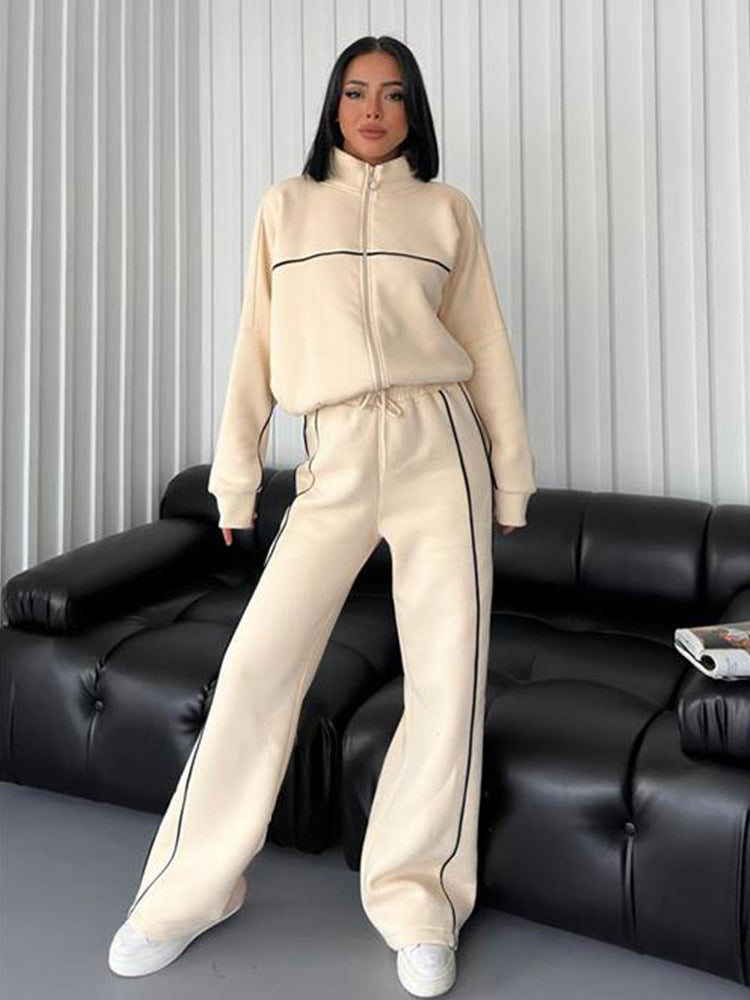 Damen Sportliches Zweiteiler-Set Sweatshirt und Hose Eveloria