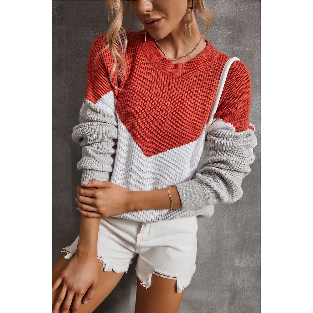 Damen Strickpullover V-Ausschnitt Grafikdesign Eveloria