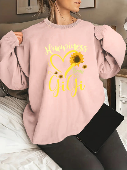 Damen Sweatshirt Voluminöse Ärmel Bunt