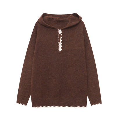 Damen Hoodie Kuschelig Halbreißverschluss Bequem Grau