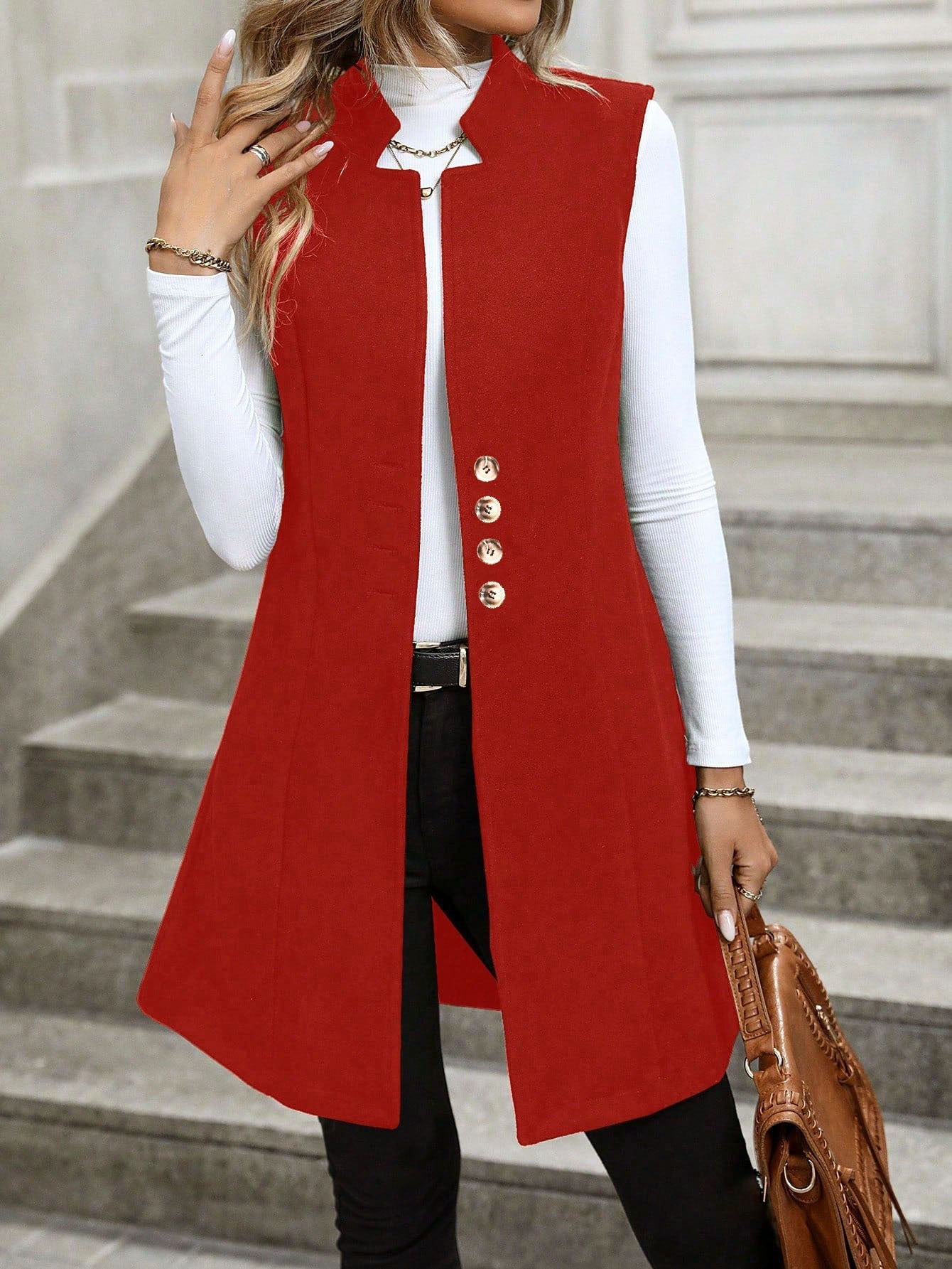 Damen Weste mit Knöpfen Elegantes Design