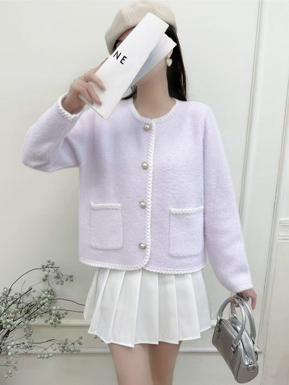 Damen Strickjacke mit Knöpfen und Taschen Eveloria
