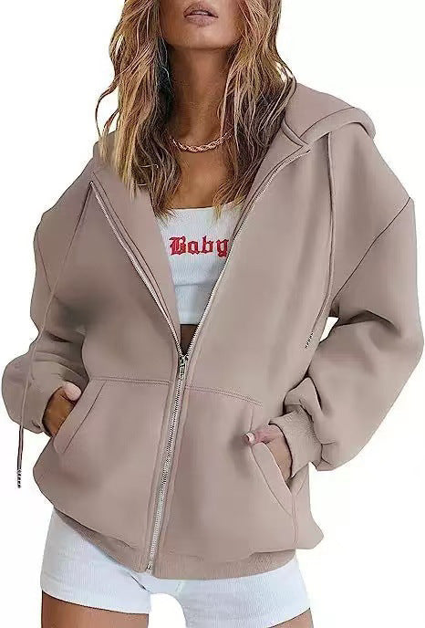 Damen Oversized Kapuzenjacke mit Taschen Eveloria