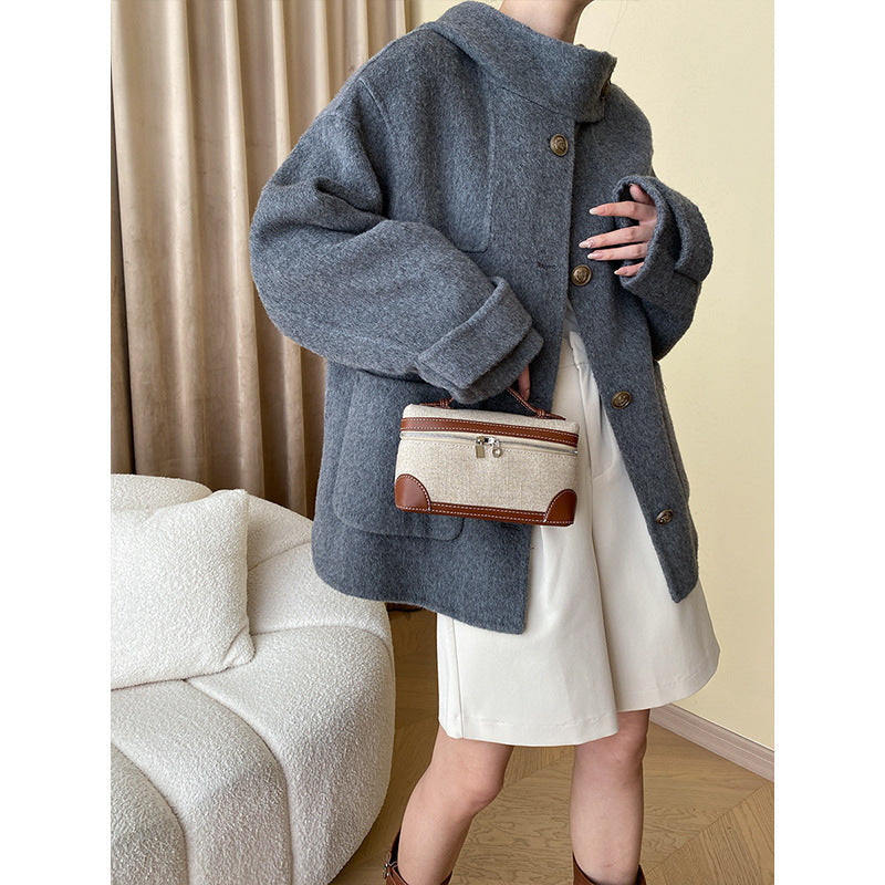 Damen Fleecejacke Oversized Große Taschen Eveloria