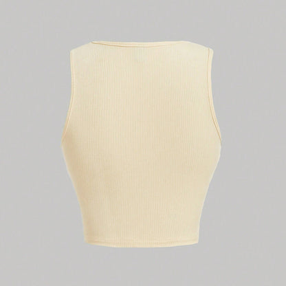 Damen Cropped Rüschendetails Modisch