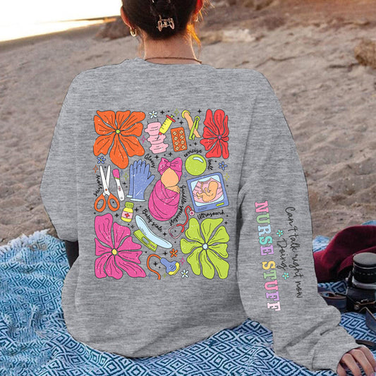 Damen Sweatshirt Bunt Grafikdesign Baumwolle Eveloria - Eveloria