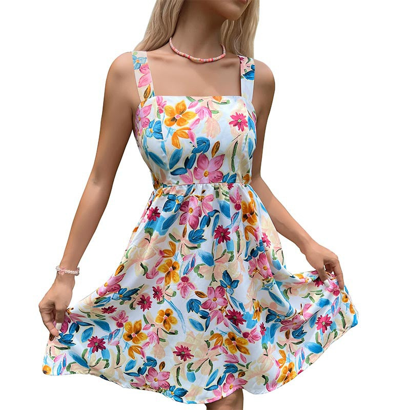 Damen Sommerkleid Floralmuster feminin Eveloria
