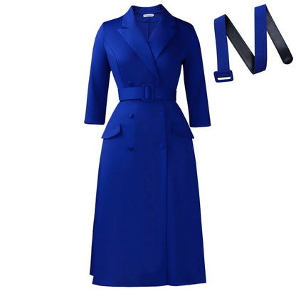 Damen Blazerkleid Tailliert Elegant Eveloria