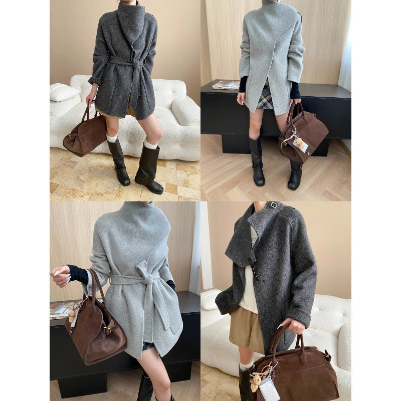 Damen Strickmantel Asymmetrisch Eveloria