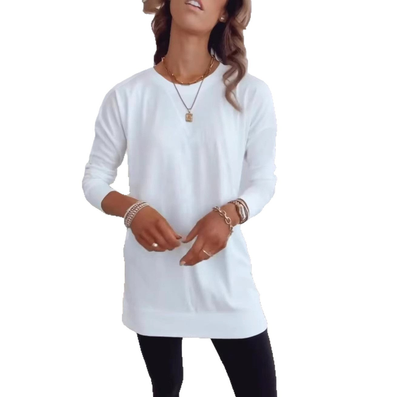 Damen Longsleeve-Oberteil aus Baumwolle Eveloria